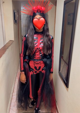Disfraz de Catrina Rojo y Negro