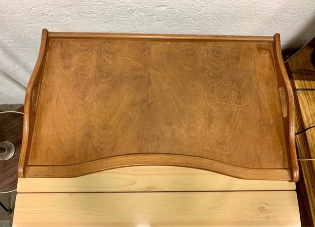 Bandeja Vintage Madera Patas Torneadas