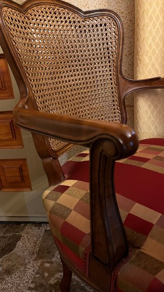 Conjunto 4 Sillas HERRAIZ Madera y Rattan