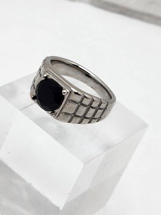 Anillo Acero Quirúrgico Onix Sintético