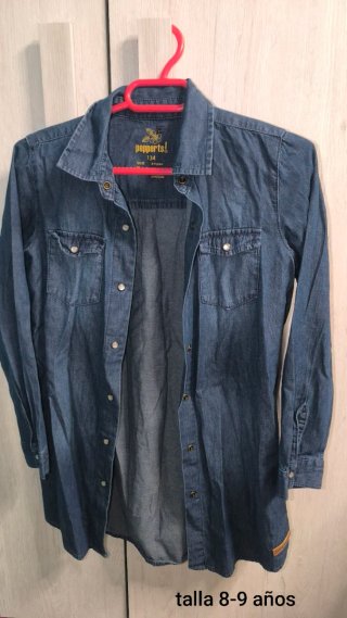 Camisa Vaquera pepperts! Azul talla 8-9 años
