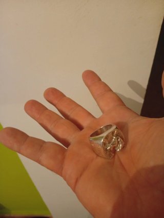 Anillo de serpiente plateado