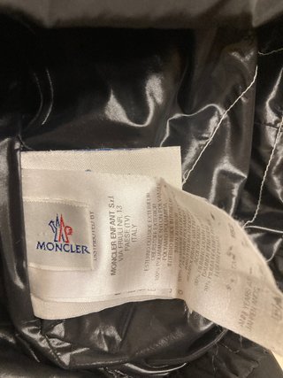Piumino Moncler nero Taglia 14 Anni