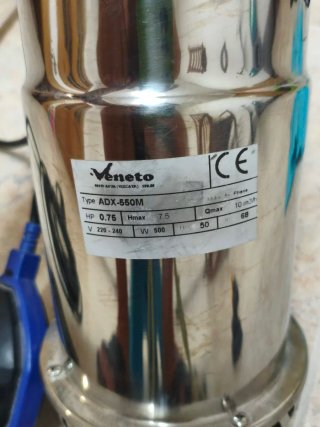 Bomba achique acero inox Veneto ADX-550M 10m 220v