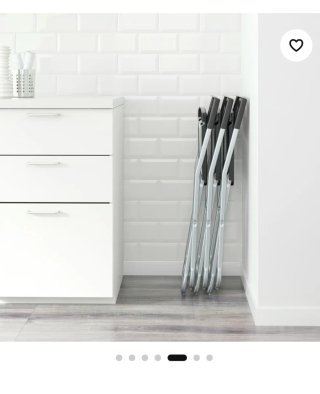 Silla plegable blanca Ikea