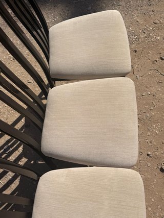 Juego 4 Sillas Comedor Beige/Negro