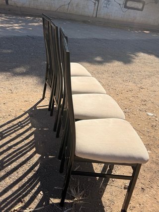 Juego 4 Sillas Comedor Beige/Negro