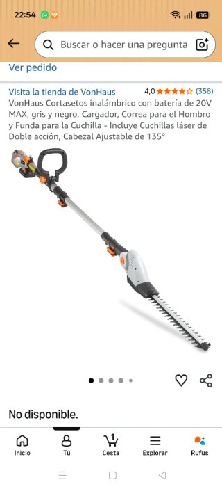 Cortasetos Inalámbrico VonHaus 20V