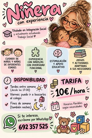 Niñera por horas !