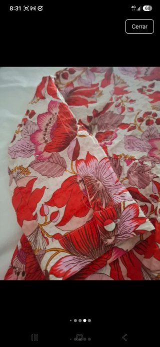 Vestido midi flores Zara