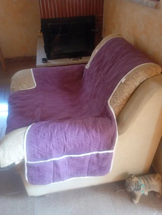 Copri poltrona Mikronesse effetto suede