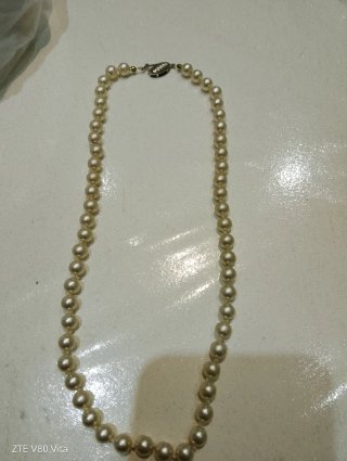 Collana perle donna oro bianco