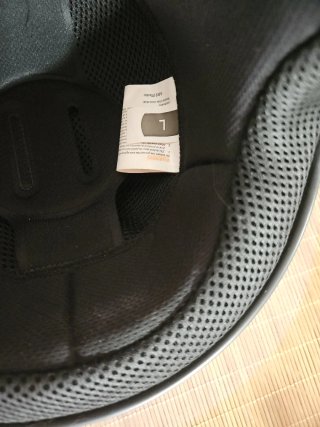 Casco de moto azul estilo scooter