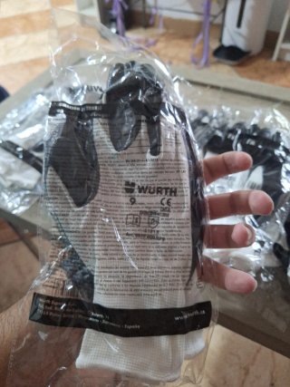 Guantes de trabajo Wurth blancos y negros