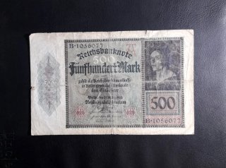 🇩🇪 Billete 500 Marcos 1922