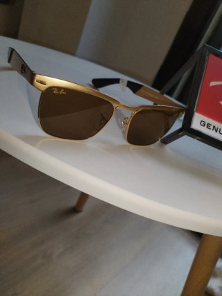 Gafas de sol Ray-Ban Clubmaster Doradas Marrones