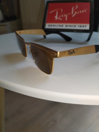Gafas de sol Ray-Ban Clubmaster Doradas Marrones