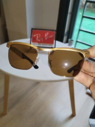 Gafas de sol Ray-Ban Clubmaster Doradas Marrones