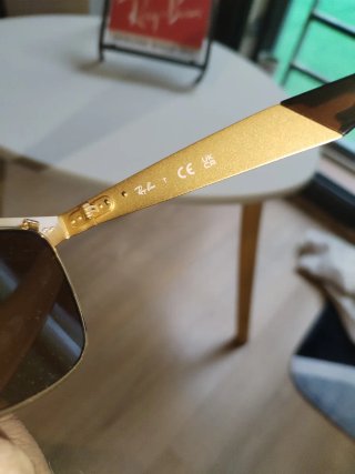 Gafas de sol Ray-Ban Clubmaster Doradas Marrones