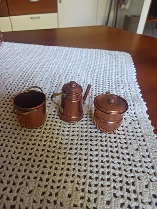 4 soprammobili vintage in rame