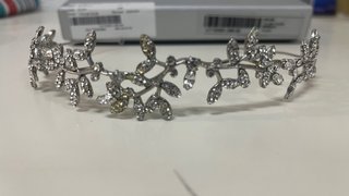 Tiara Novia Boda Pronovias Plata