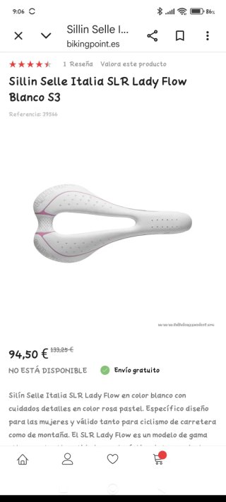 Sillín Selle Italia Lady Blanco