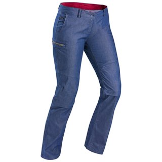 Pantalón vaquero desmontable montaña y trekking Mujer