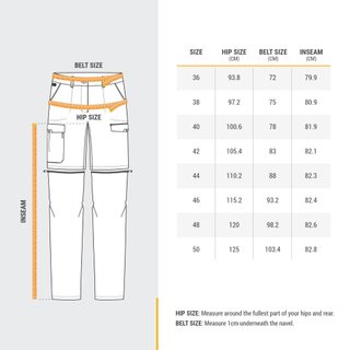 Pantalón vaquero desmontable montaña y trekking Mujer