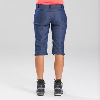 Pantalón vaquero desmontable montaña y trekking Mujer