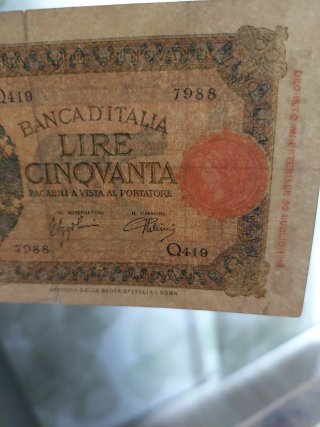 Banconota 50 lire Lupa Capitolina
