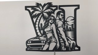 Figura Decorativa GTA 6 Lucia y Jason