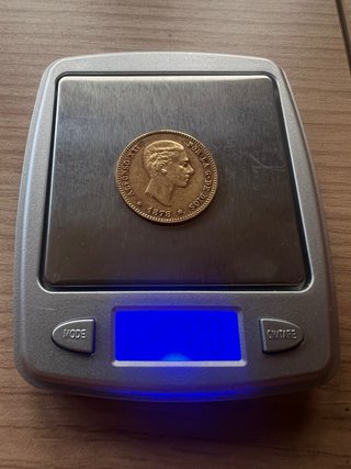 Monete d'Oro di Alfonso XII da 25 Pts.