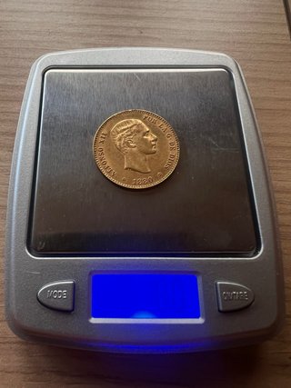 Monete d'Oro di Alfonso XII da 25 Pts.