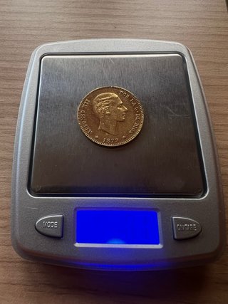 Monete d'Oro di Alfonso XII da 25 Pts.