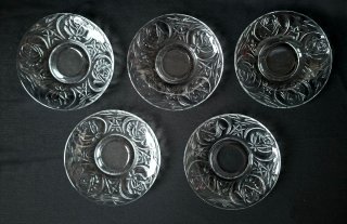 TAZAS Y PLATOS CRISTAL KIG INDONESIA AÑOS 80