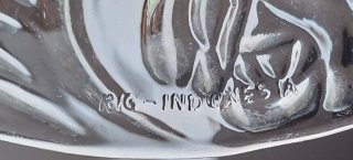 TAZAS Y PLATOS CRISTAL KIG INDONESIA AÑOS 80