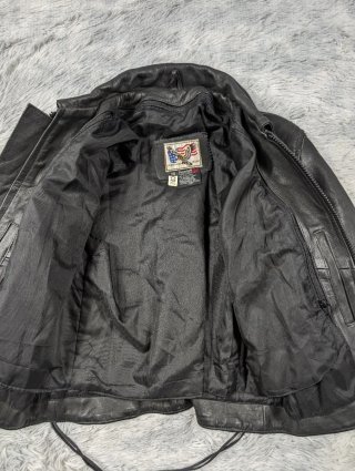 Harley Davidson Cazadora Cuero Flecos Vintage