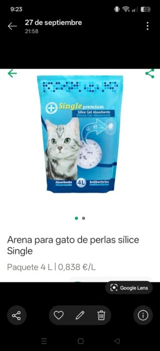 Arena para Gato de Sílice Single Premium 4L...