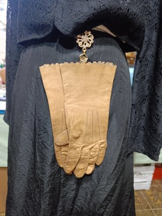 Guanti vintage in pelle