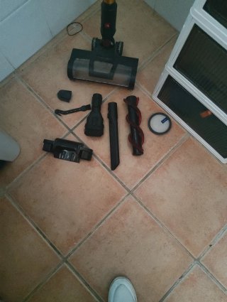 Aspiradora sin cable y accesorios