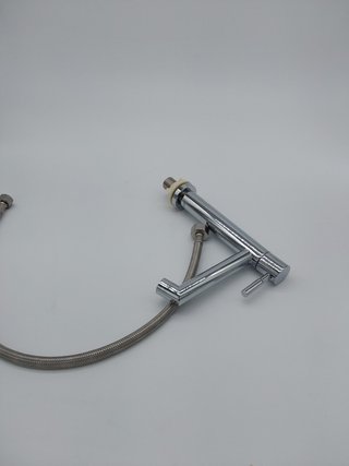 Ulytid Grifo Lavabo Alto Cromado, Grifo de Baño Giratorio de 360° para Lavabos Elevados, Mezclador M
