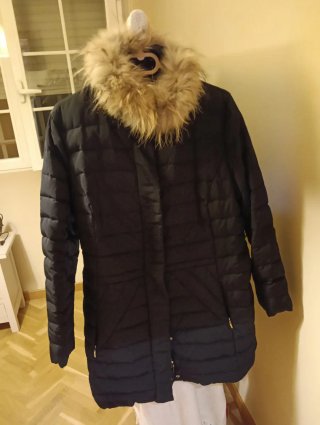 Chaquetón señora negro con capucha