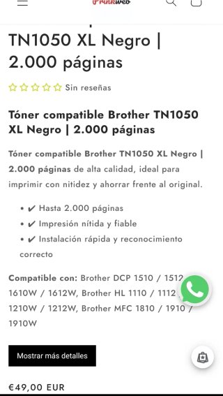 Toner Brother BT-TN1050(XL) Nero