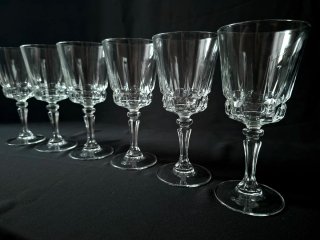 6 COPAS DE VINO CRISTAL D'ARQUES
