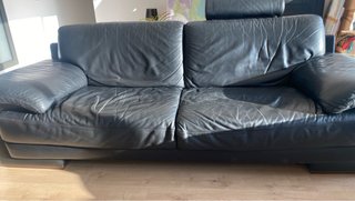 Sofá de Piel Natuzzi Negro