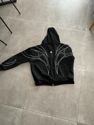 Sudadera con cremallera estilo Y2K