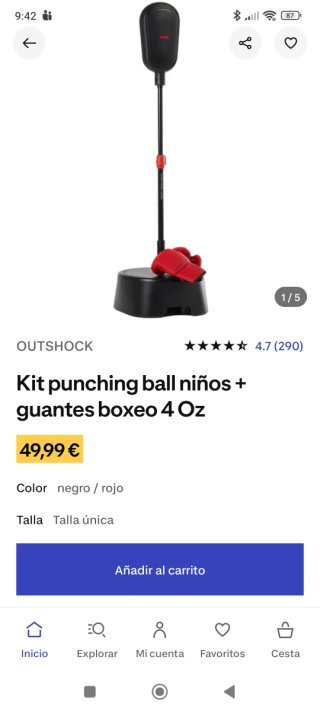 Kit de Boxeo Infantil: Punching Ball y Guantes