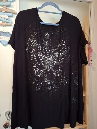 Blusa Talla Grande Mariposa Brillante