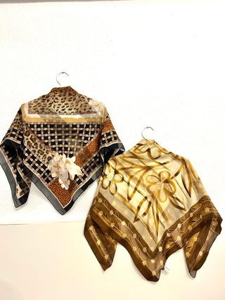 2 pañuelos vintage fabricados en Italia