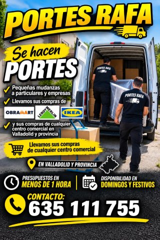 PORTES Y MUDANZAS Valladolid y alrededores